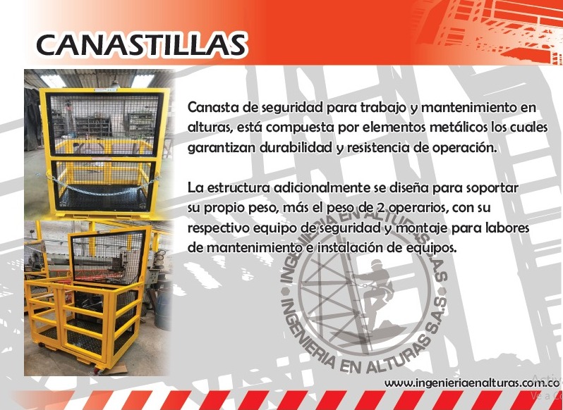 Canastilla de seguridad para montacargas